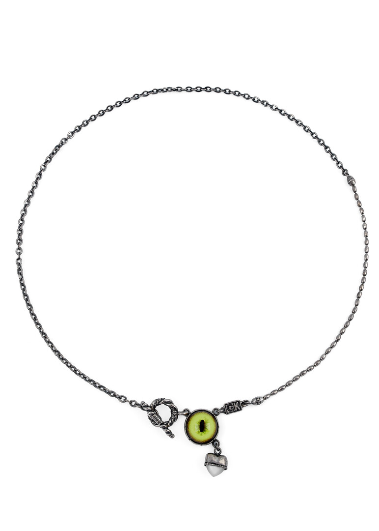 yellow eye chain necklace