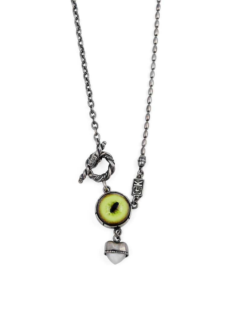 yellow eye chain necklace