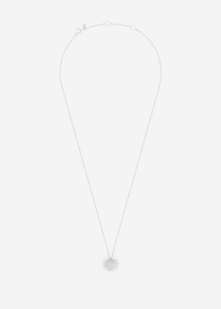White Gold necklace with diamond small sun pendant