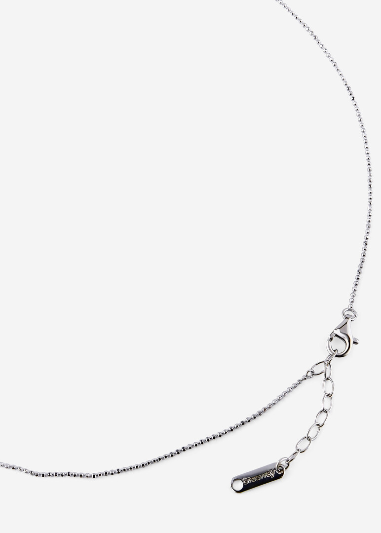 silver pearl-imitation necklace INFINITE WHITE