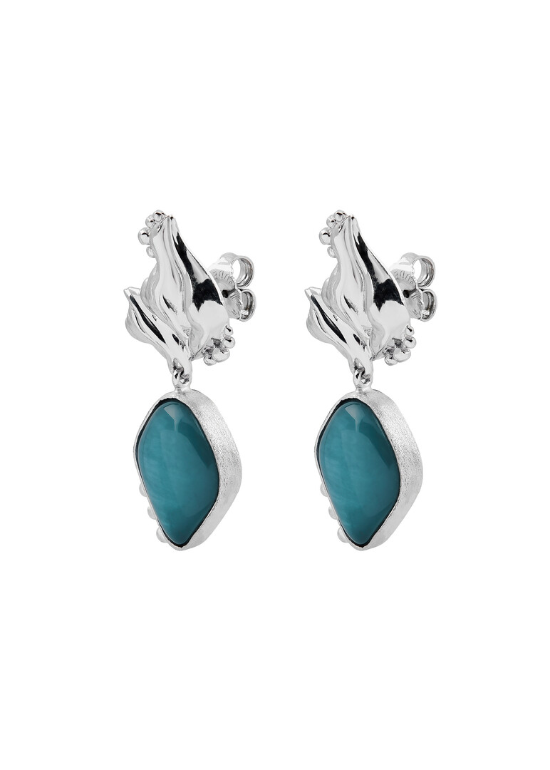 Mini Lupa Earrings Teal