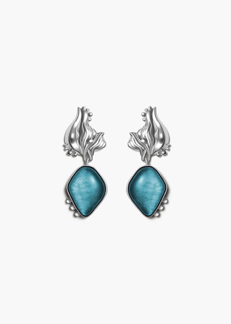 Mini Lupa Earrings Teal