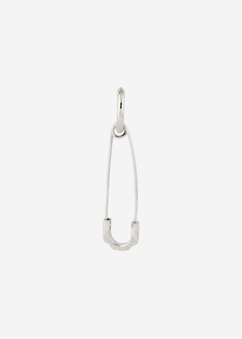 моносерьга из серебра classic + pin