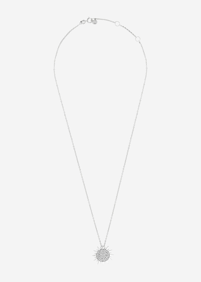 White Gold necklace with diamond sun pendant