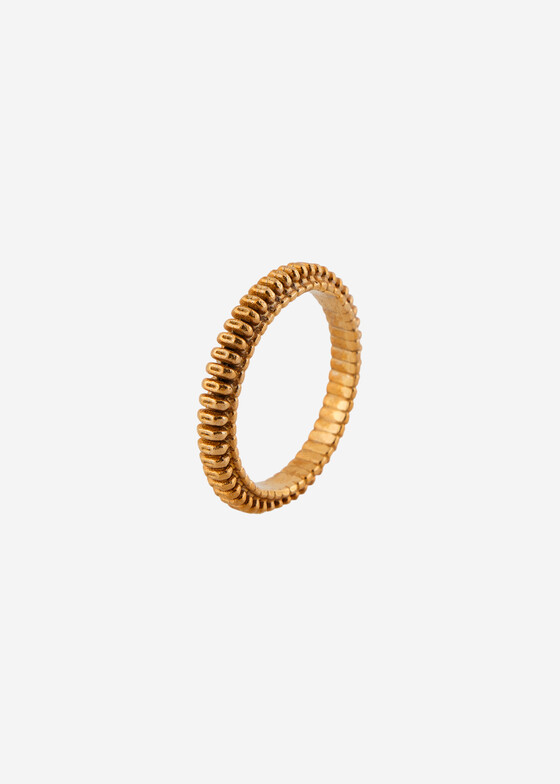 Тонкие кольца STL Lab Кольцо Spine из бронзы