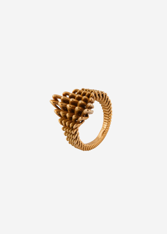 Акцентные кольца STL Lab Кольцо Knit из бронзы