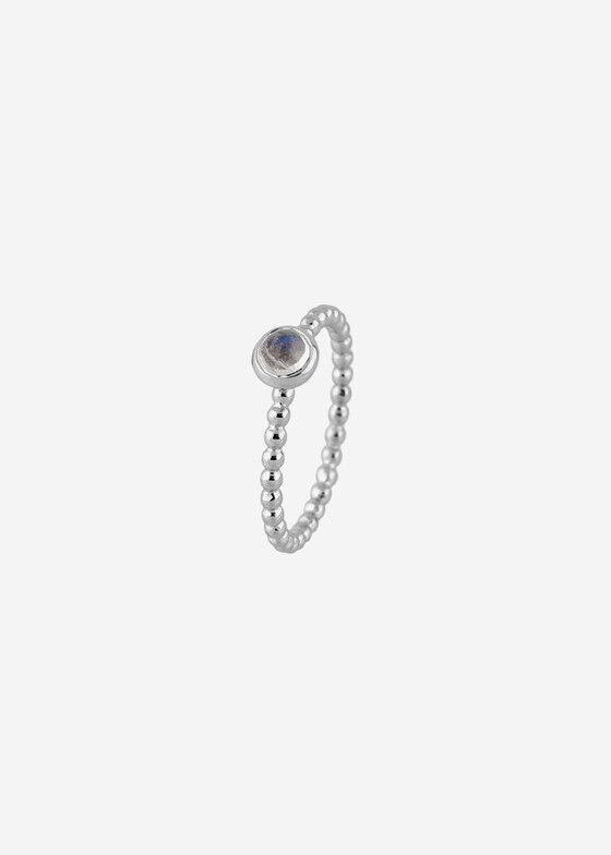 Тонкие кольца Wisteria Gems Кольцо из серебра с лунным камнем