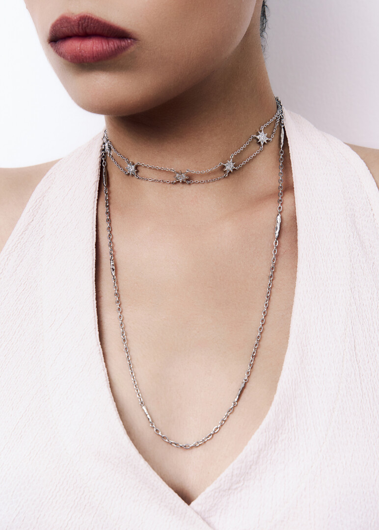 Gold-Plated Small Choker with Star Motif