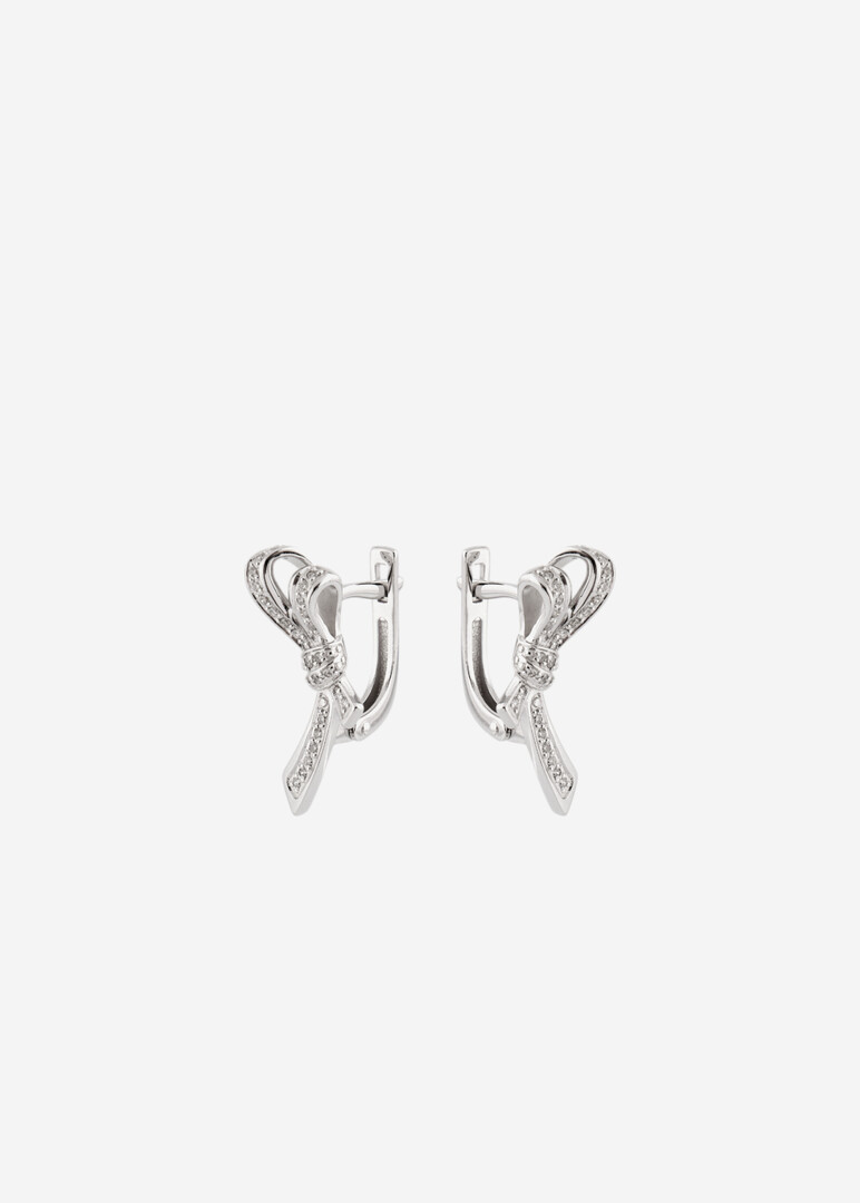 Серьги из белого золота