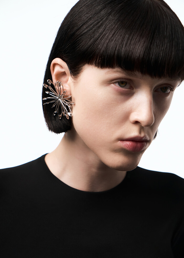 single earring «Astra» made of pins