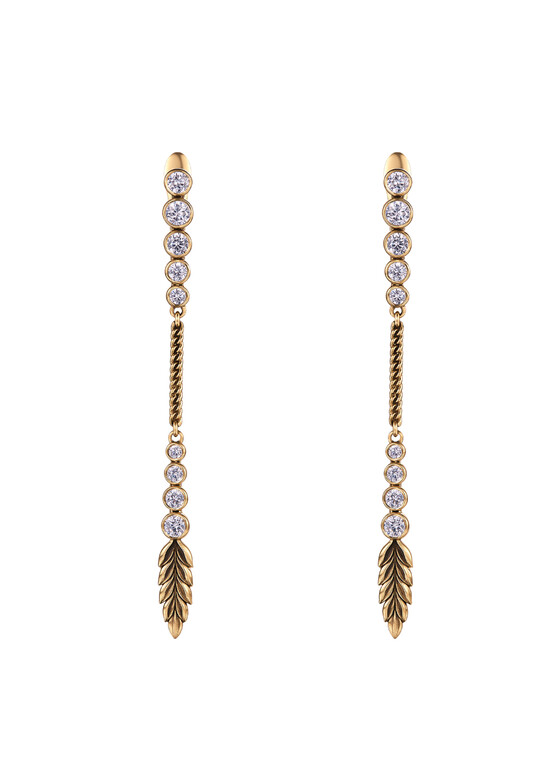 Длинные серьги Fiore di Firenze Серьги SPIGHETTA с фианитами