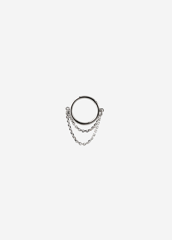 Пирсинг AURIS Кликер из золота 2-chain Clicker Ring Yunona