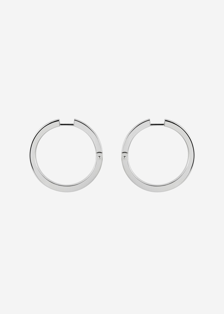 серьги-кольца из серебра с квадратным сечением