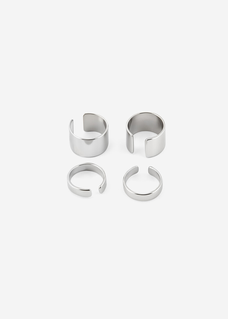 silver cuff set