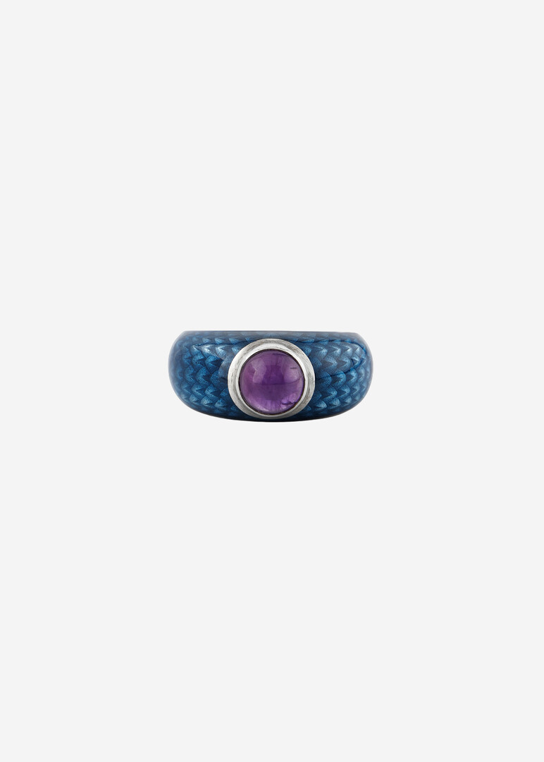 silver ring with hot enamel «Dragon's Eye»