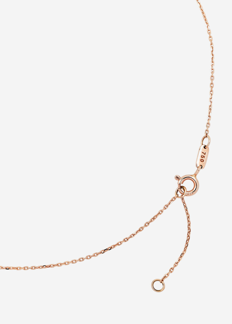 18k rose gold word bhbk white diamond necklace