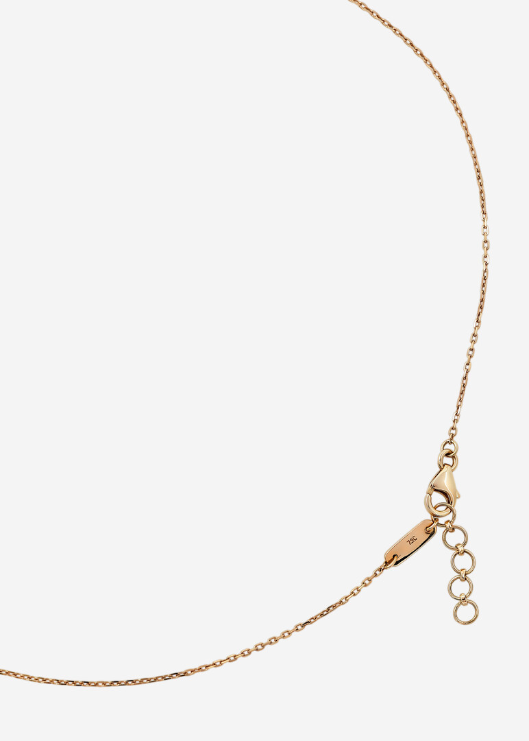 pendant necklace hobb 18k yellow gold heart hob white