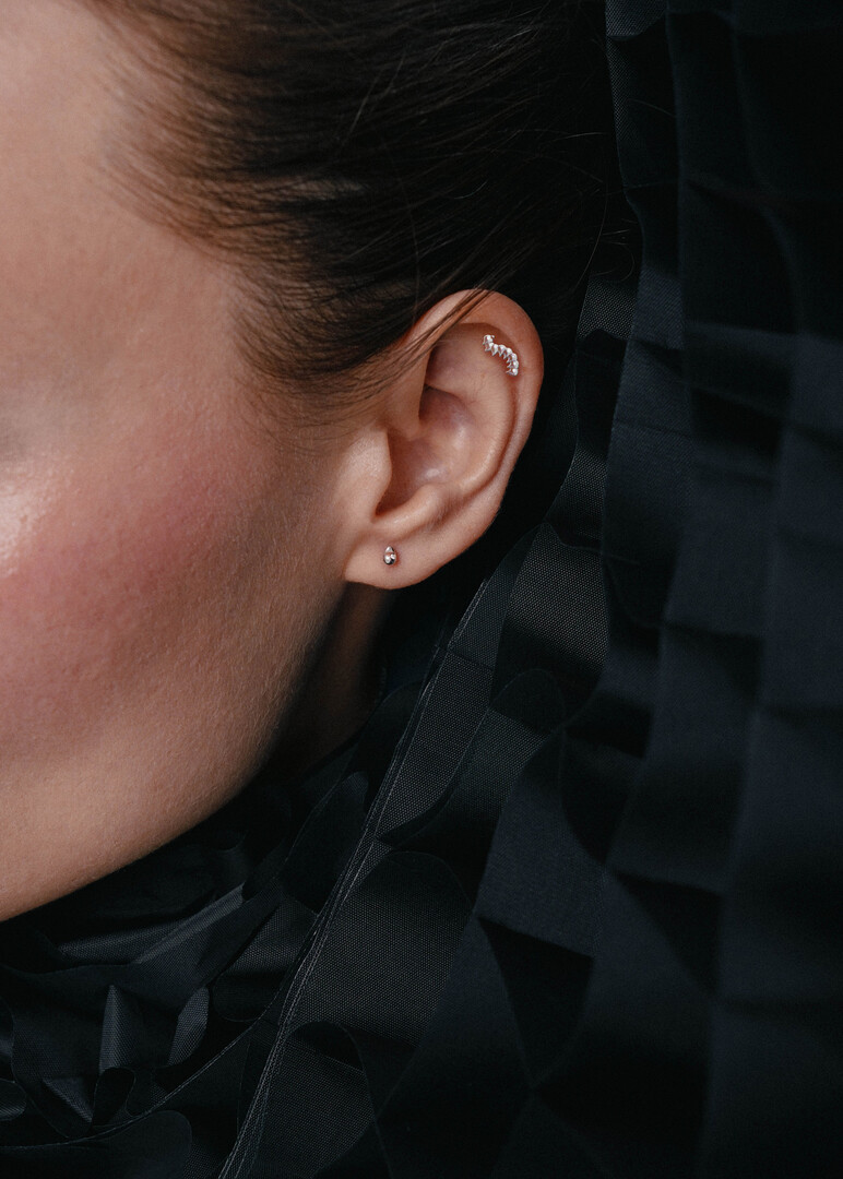 silver piercing «Rosinka»