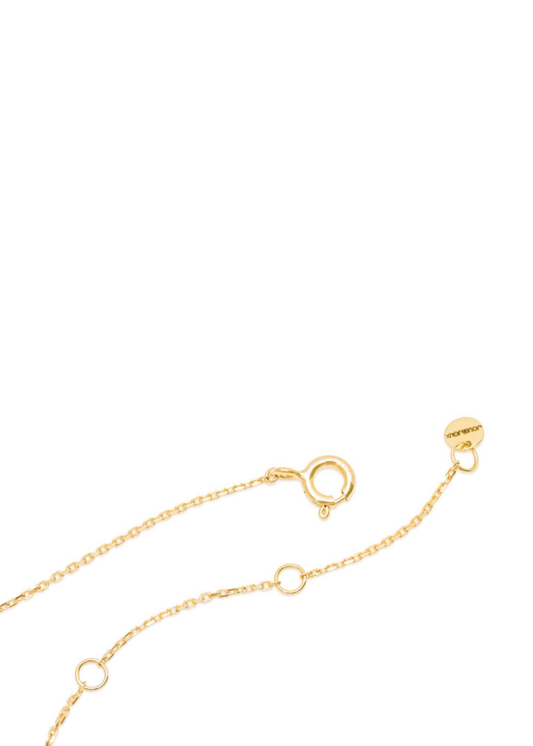 Gold Versa necklace with diamonds and emeralds