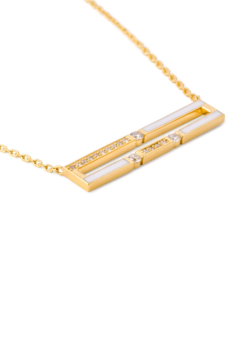 Gold necklace with diamonds Versa