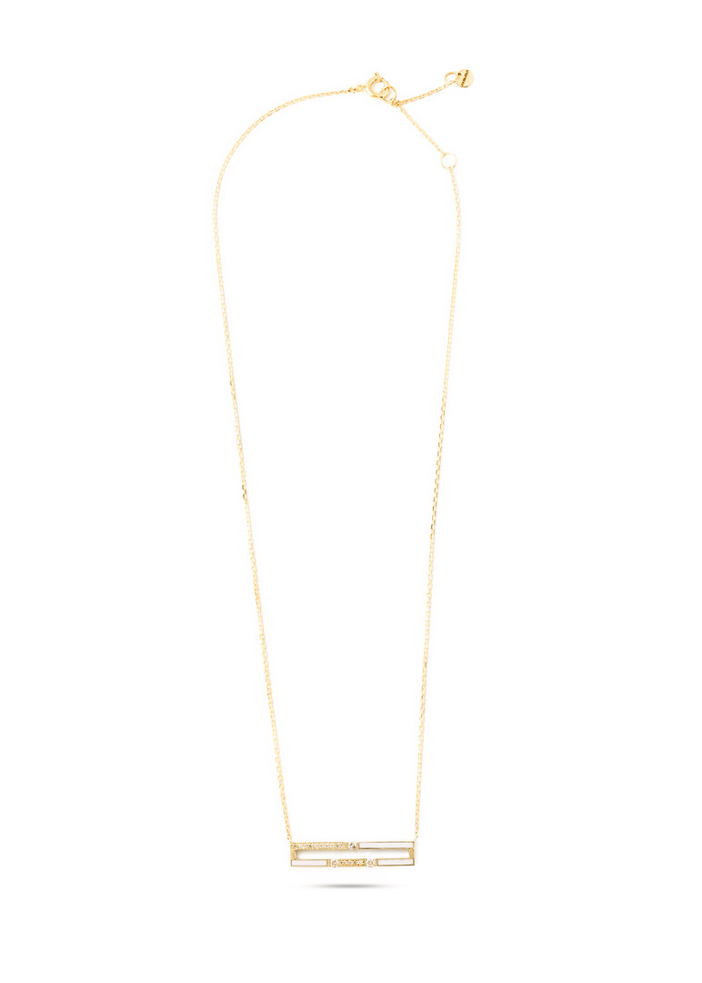 Gold necklace with diamonds Versa