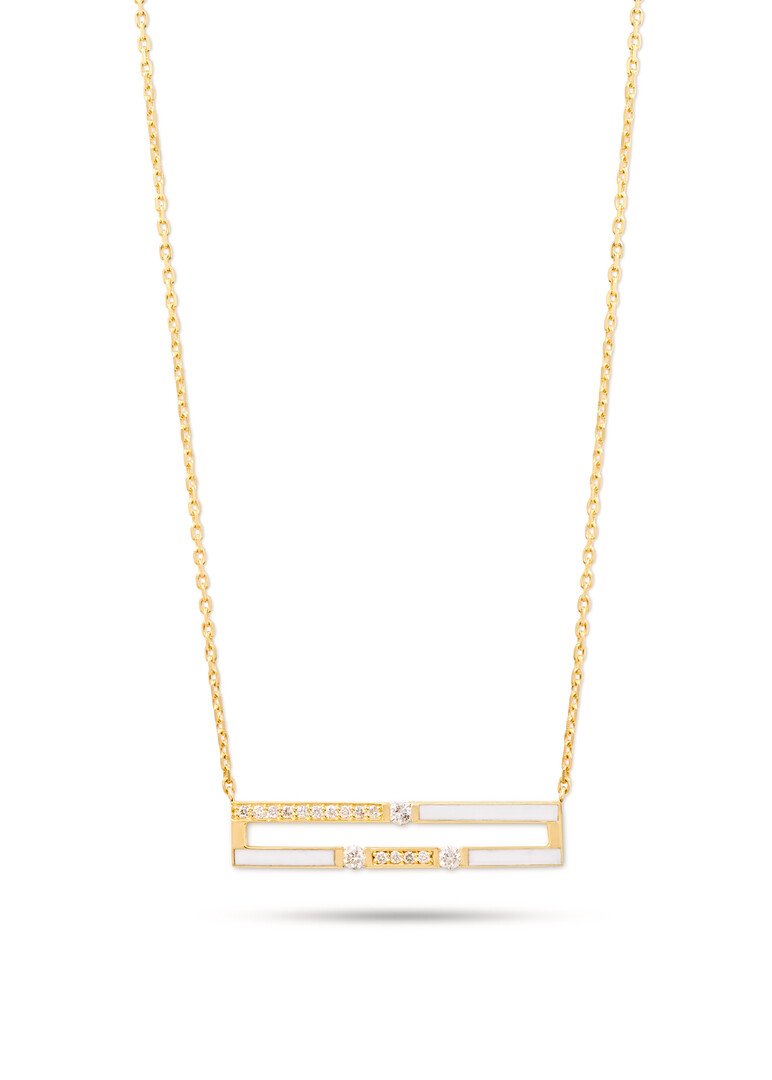 Gold necklace with diamonds Versa