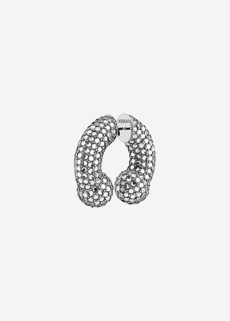 silver crystal mono-earring CRYSTAL ALBERT