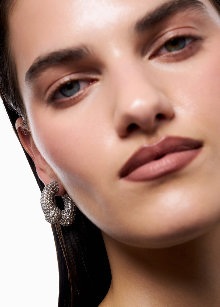silver crystal mono-earring CRYSTAL ALBERT