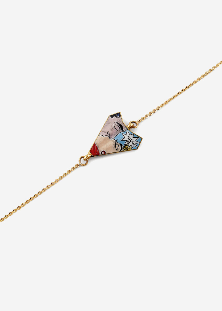 gold bracelet with cloisonne enamel from «hot enamel» collection