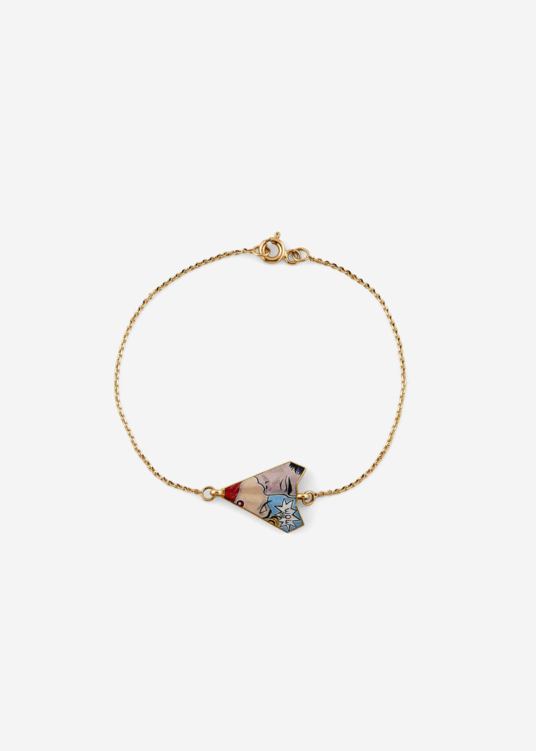 gold bracelet with cloisonne enamel from «hot enamel» collection