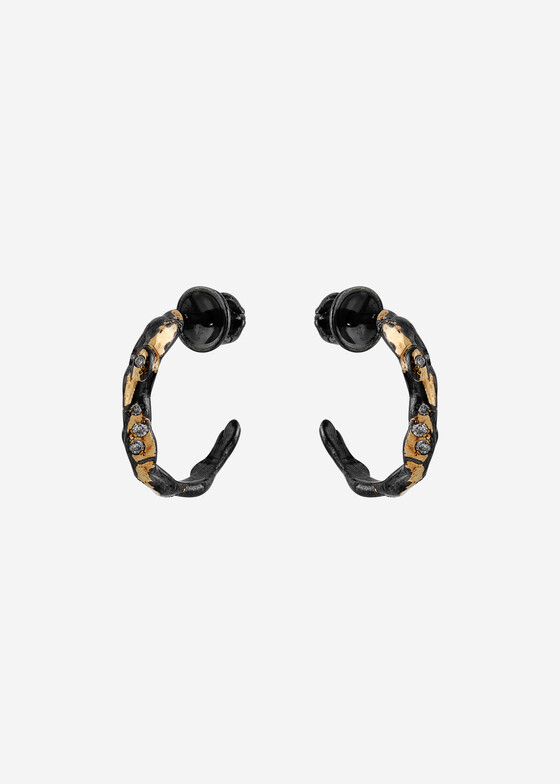 Серьги-кольца Kintsugi Jewelry Серьги из серебра Brave