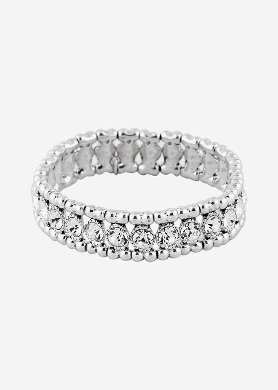 Браслеты из бусин Philippe Audibert Браслет Solange с серебряным покрытием и кристаллами Swarovski