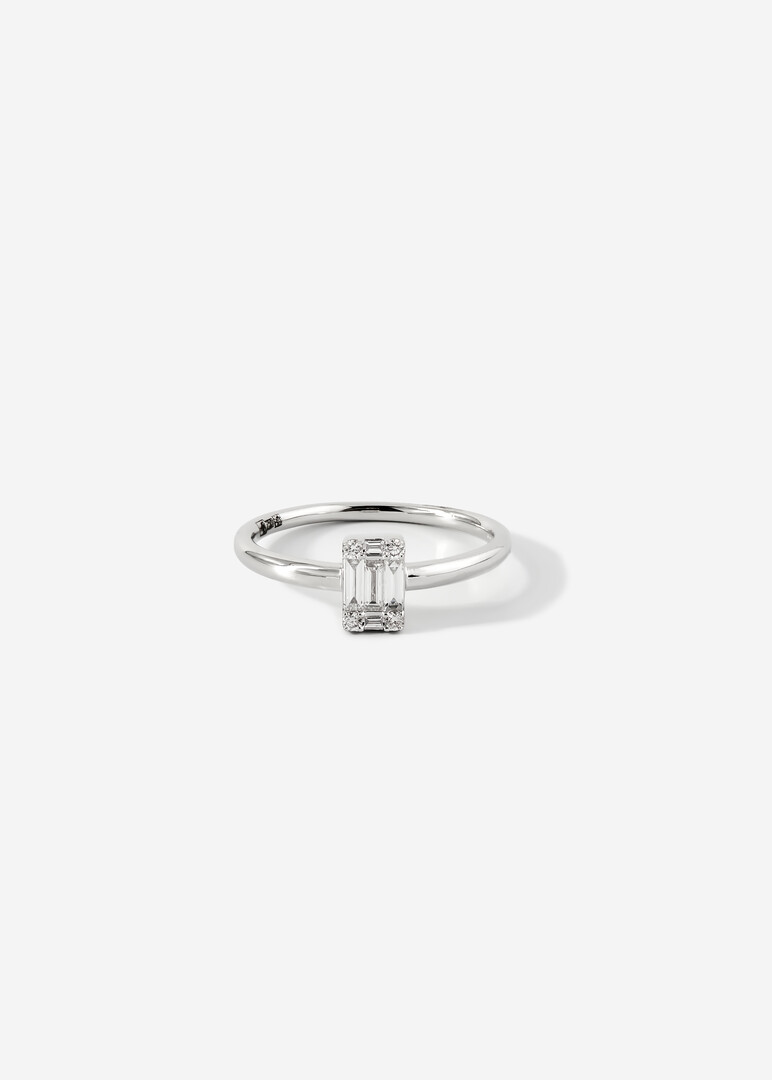 Gold ring with diamonds.
