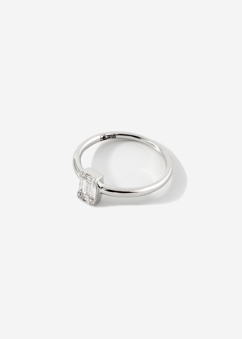 Gold ring with diamonds.