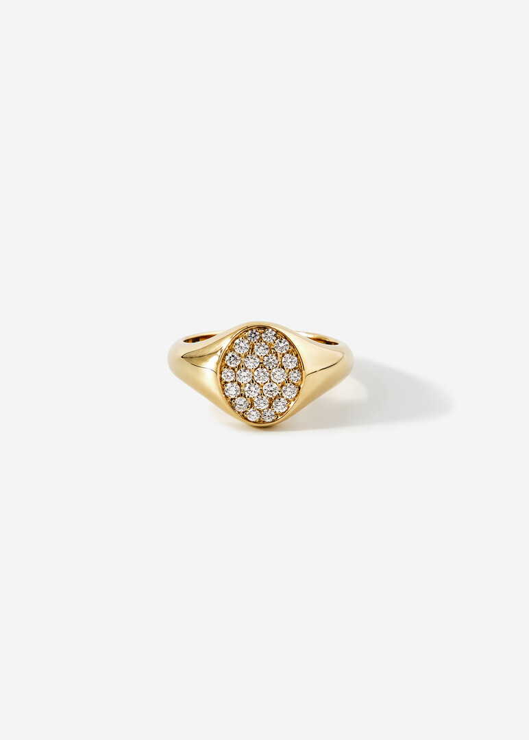 Gold ring with diamonds.