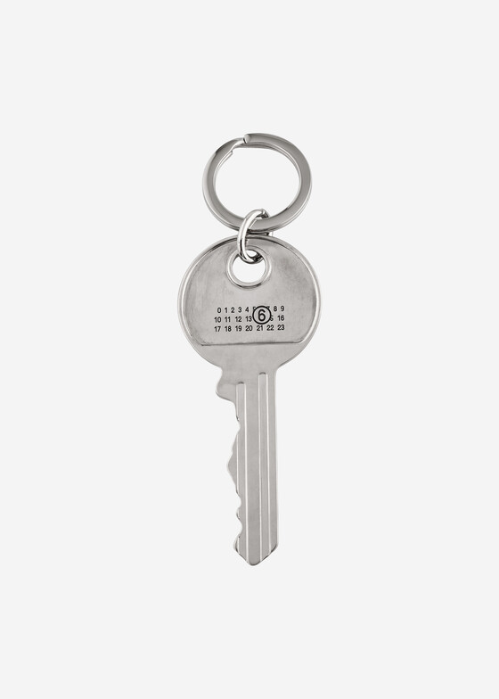 Брелоки MM6 Maison Margiela Серебристый брелок в виде ключа