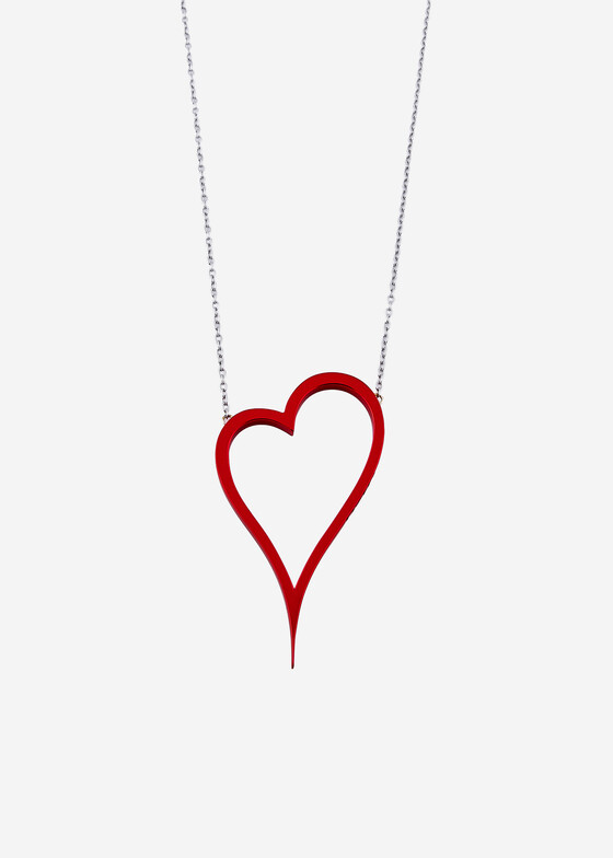 Акцентные колье Dzhanelli Jewellery Колье из серебра HEART