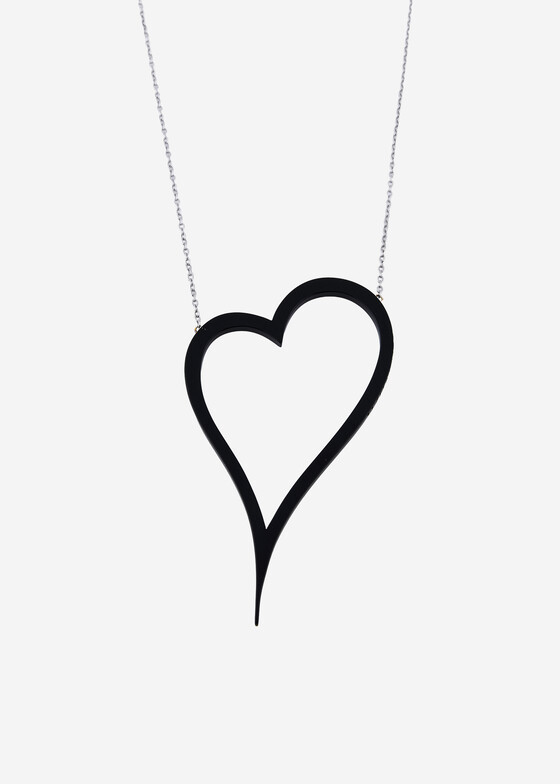 Акцентные колье Dzhanelli Jewellery Колье из серебра HEART