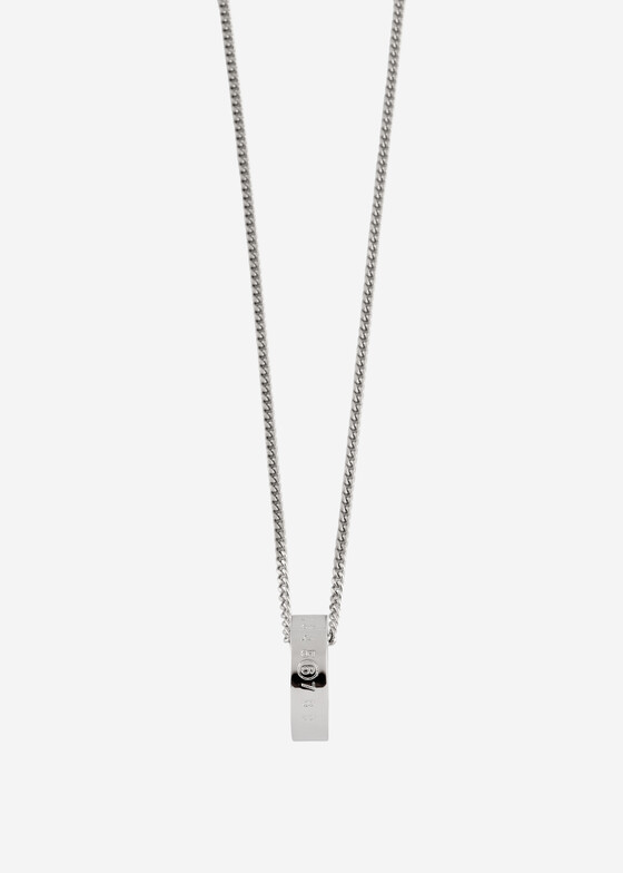 Кулоны и подвески MM6 Maison Margiela Серебристое колье с подвеской кольцом