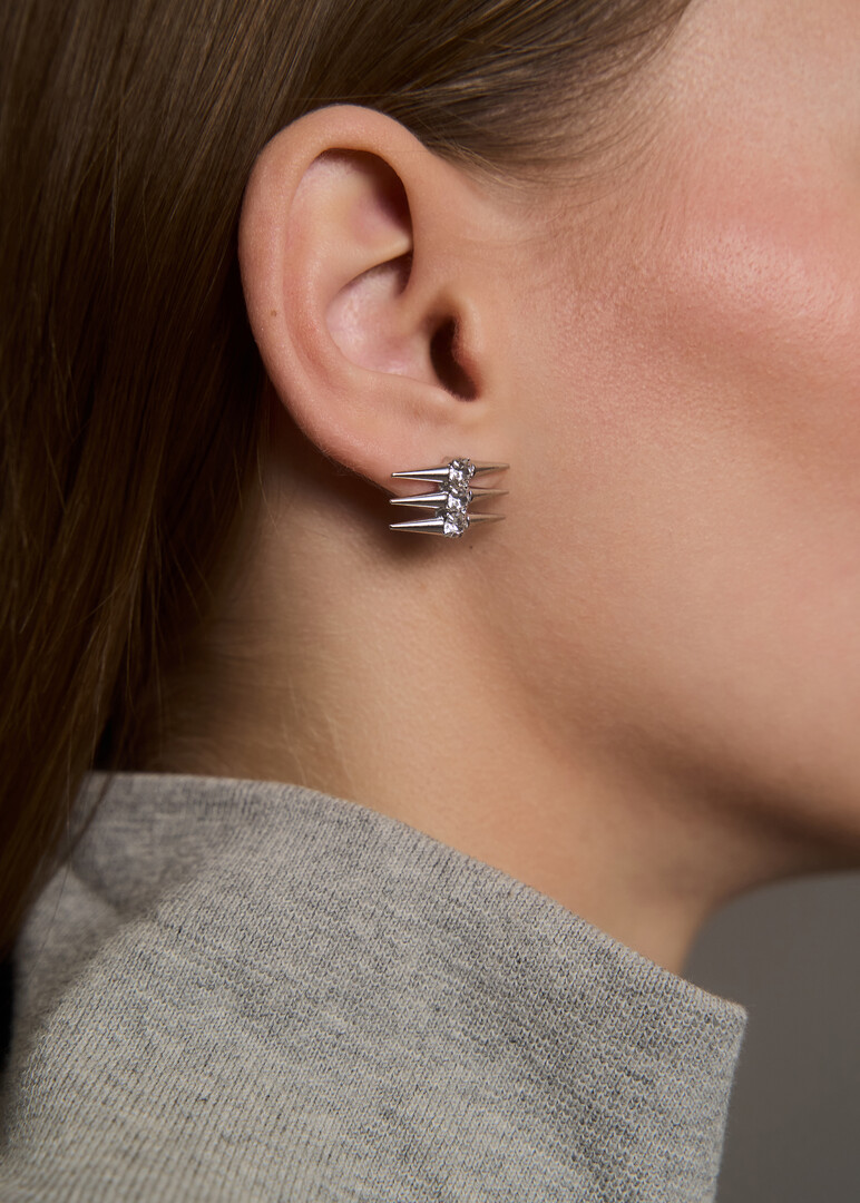 silver stud earrings