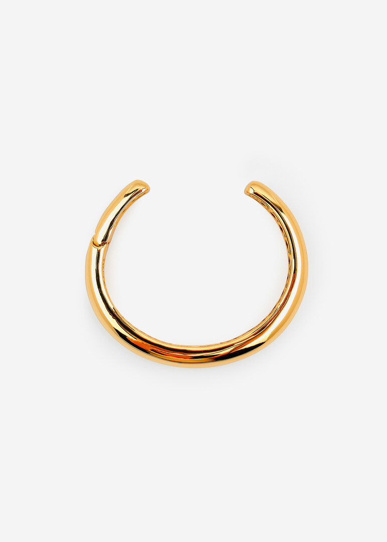 Gold plated thin cuff bracelet