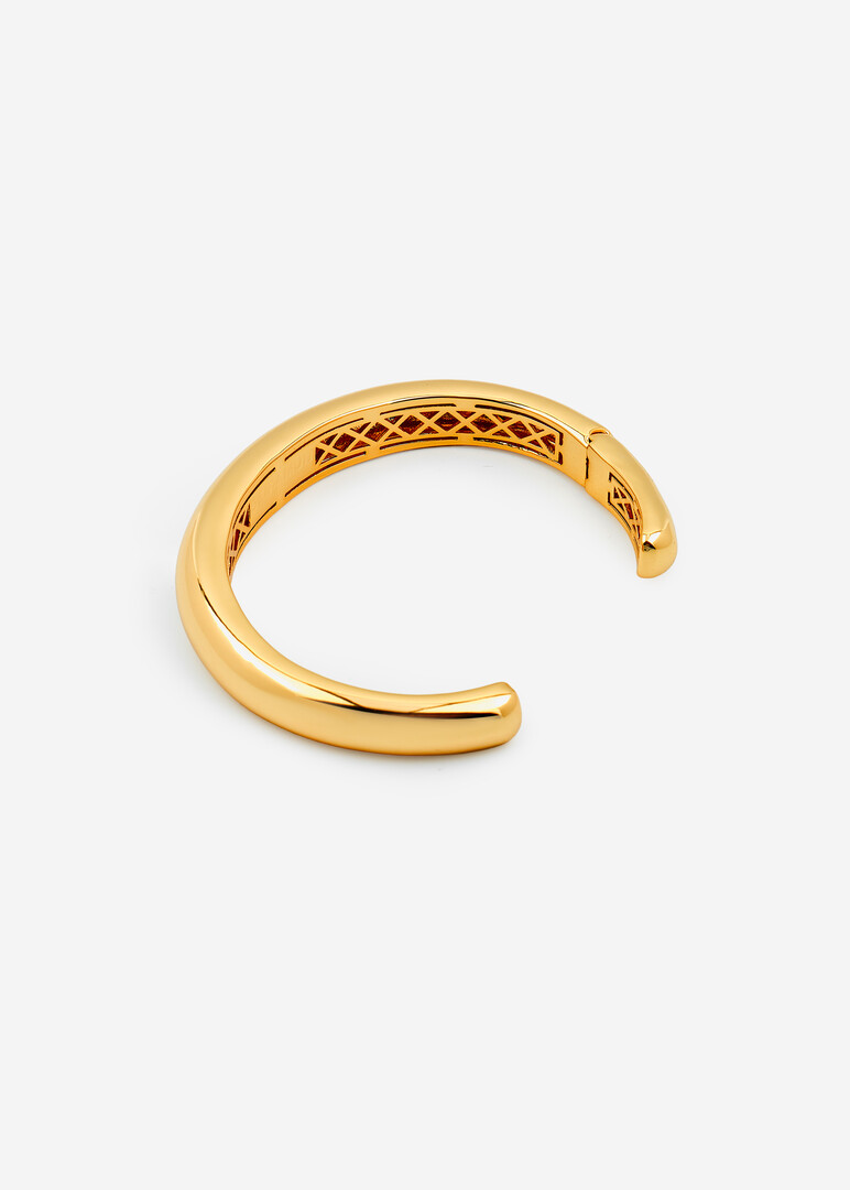 Gold plated thin cuff bracelet