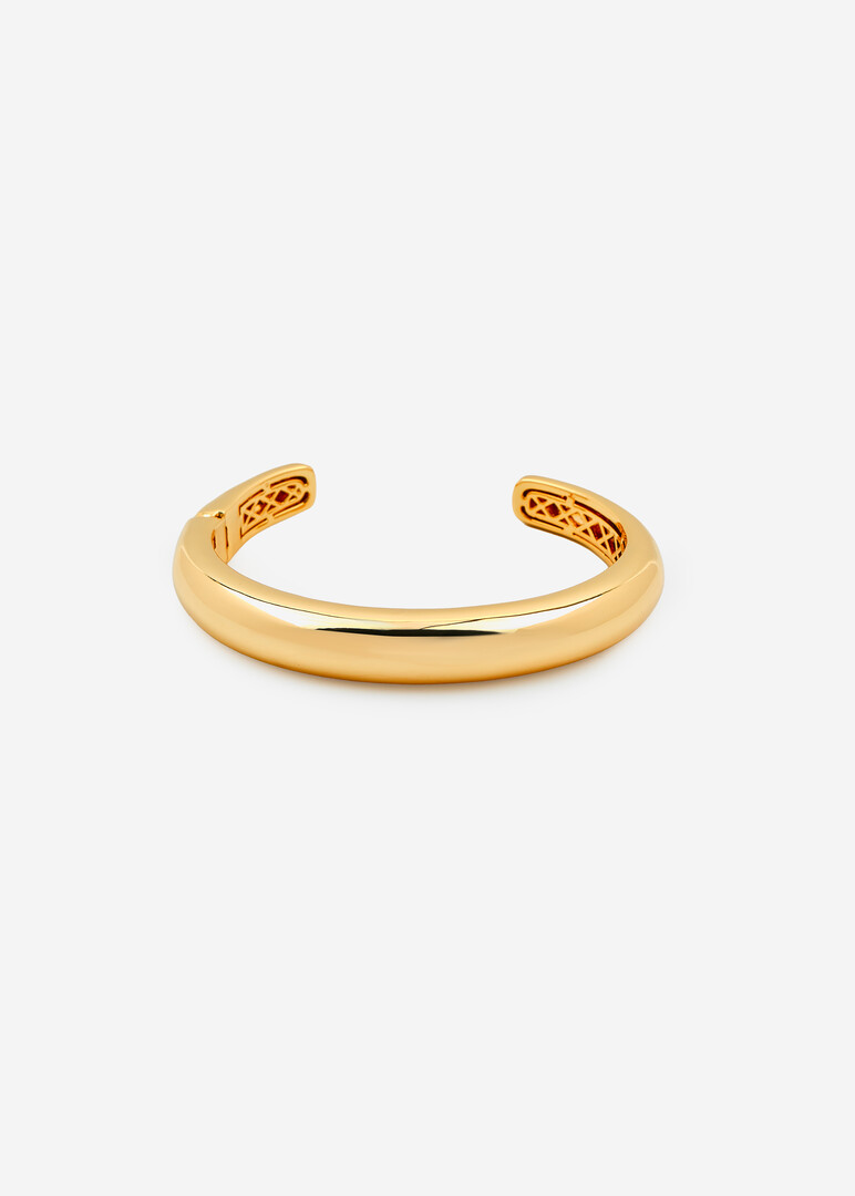 Gold plated thin cuff bracelet