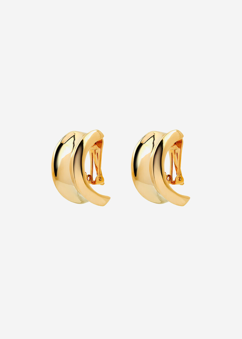 Gold plated clip on earrings