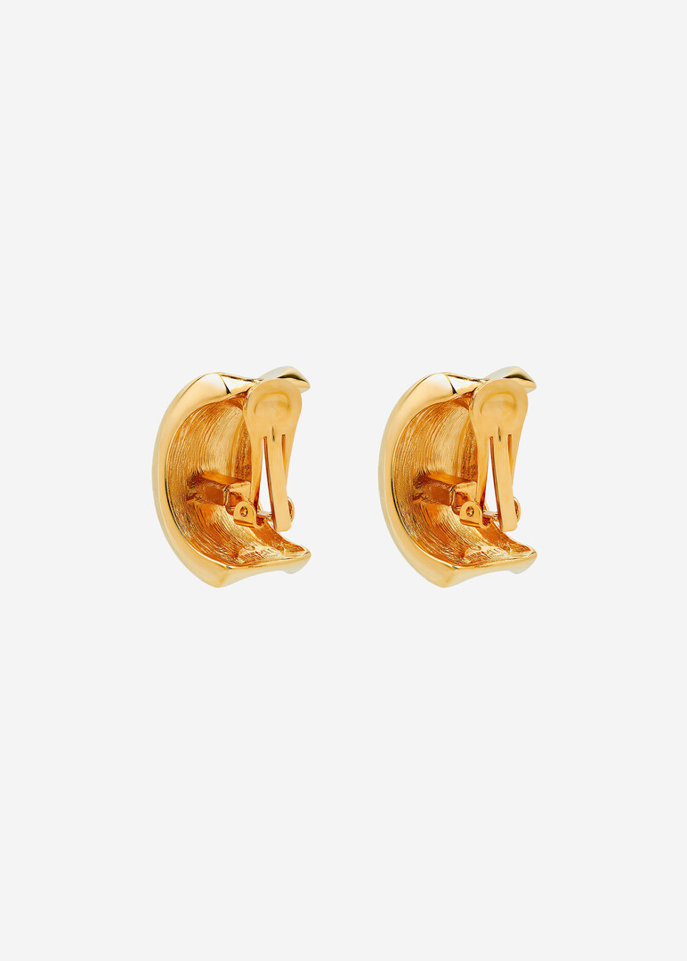 Gold plated clip on earrings