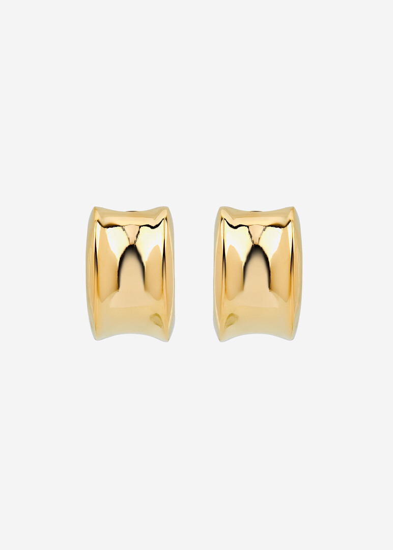 Gold plated clip on earrings
