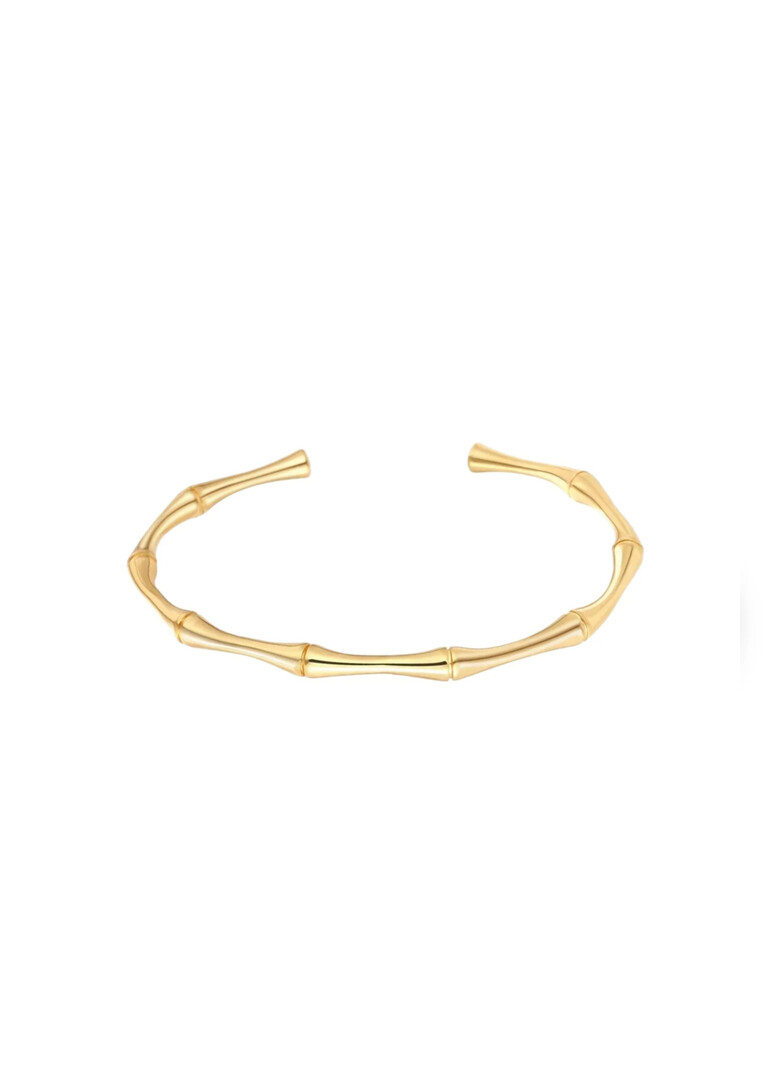 gold-plated bamboo adjustable bracelet