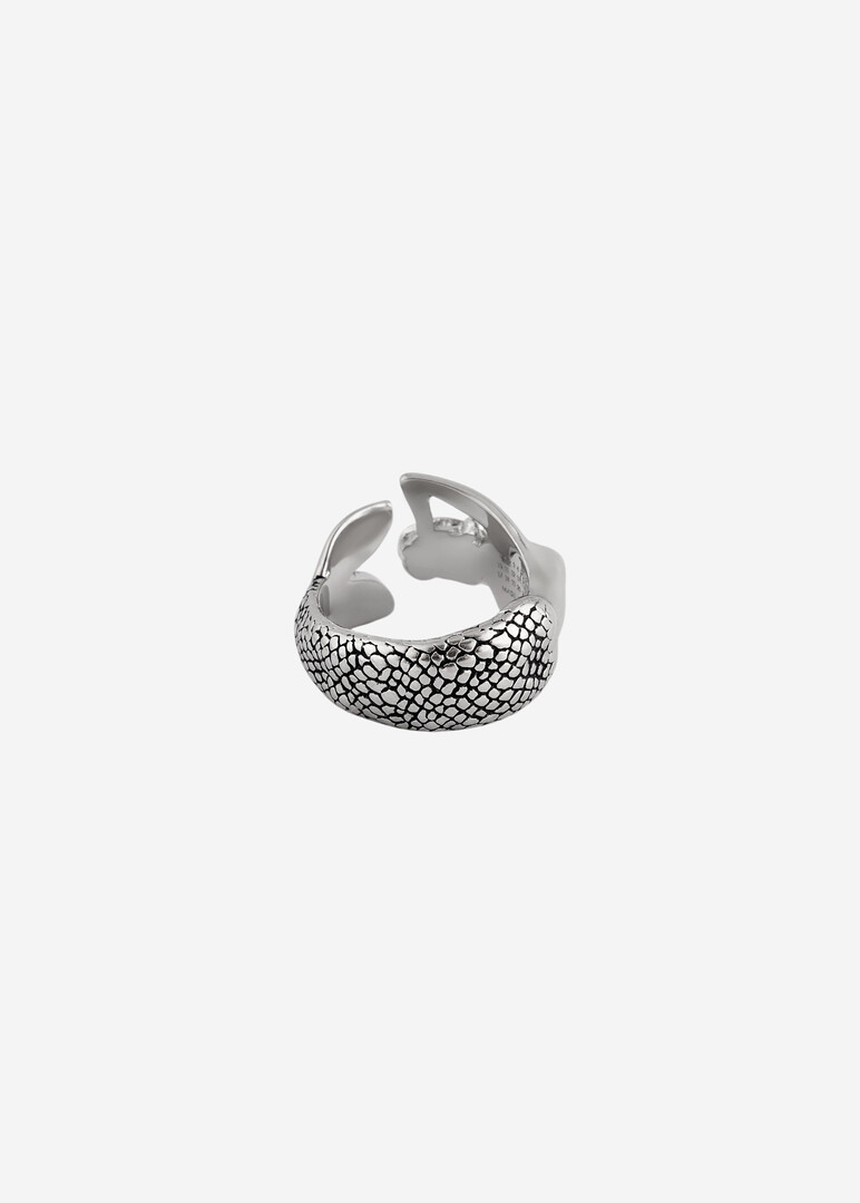 серебристое кольцо MERMAID