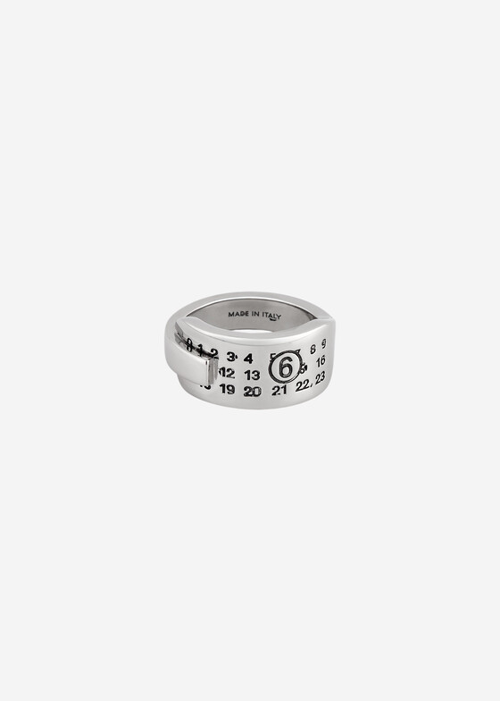Широкие кольца MM6 Maison Margiela Серебристое кольцо MM6