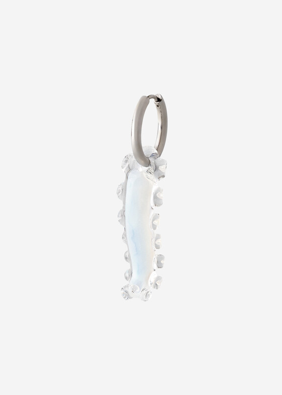 Моносерьги 78glass Голубая моносерьга из боросиликатного стекла Tentacle Earring Ghost